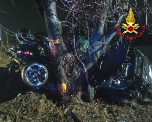 L'auto dopo l'incidente