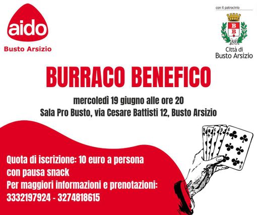 Divertirsi è fare del bene. Il burraco dell'Aido chiama a gran voce