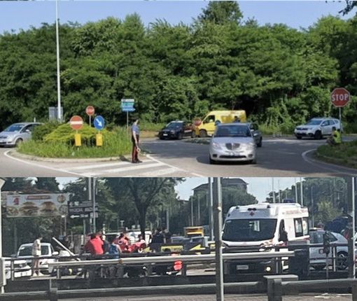 Sotto l'incidente di sabato a Busto, sopra quello di Solbiate dove perse la vita Luca Rusconi