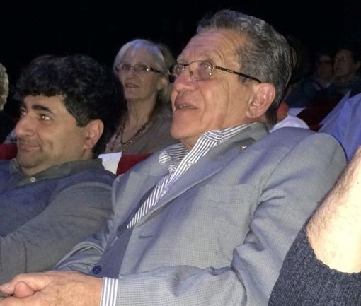 Nella foto delle Cuffie Colorate, il presidente Silvano Trupia accanto a Pietro Magistrelli