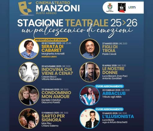 Teatro Manzoni, si riparte: una stagione 2025/26 tra risate, emozioni e grandi interpreti