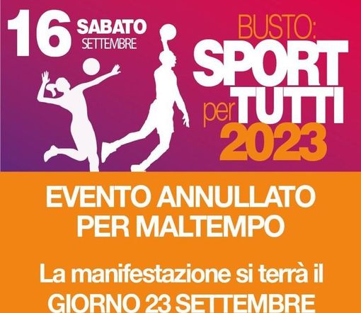 “Busto sport per tutti” slitta di una settimana “Busto sport per tutti” slitta di una settimana