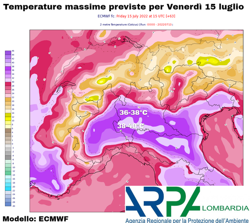 Nuova ondata di caldo in Lombardia, possibili punte di 38-40°C Nuova ondata di caldo in Lombardia, possibili punte di 38-40°C