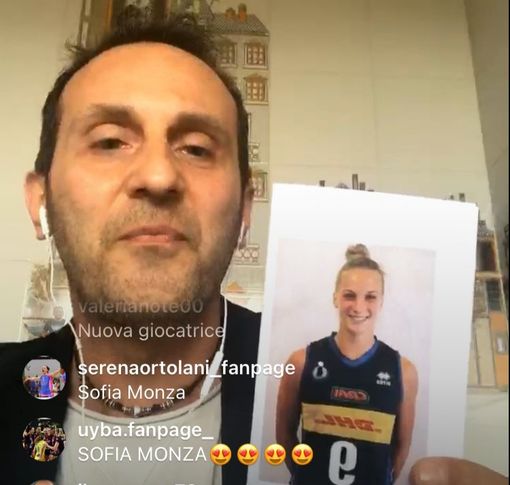 L'annuncio dell'arrivo di Sofia Monza durante la Uyba Mystery Room
