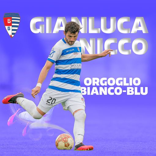 Pro Patria: Gianluca Nicco in bianco-blu