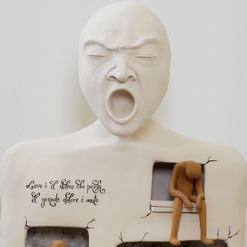 Una delle opere in mostra al Centro Stoà di Busto (particolare)