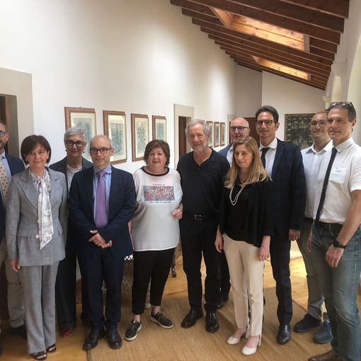 La delegazione in visita alla Fondazione Chicca Protasoni di Ferno