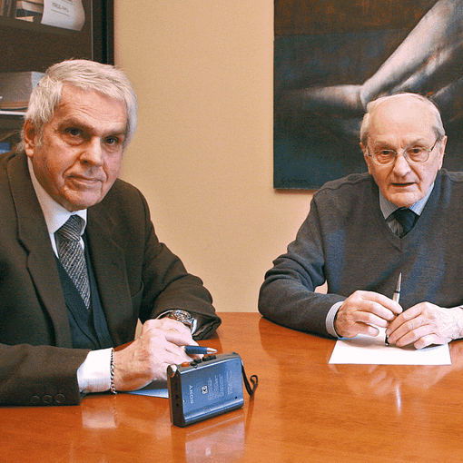 Giorgio Romussi con Gian Pietro Rossi. Sotto a TeleAltoMilanese e nell'intervista a Bustoweb