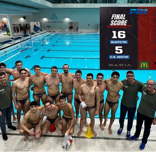 Busto Pallanuoto, vittoria ampia nella sfida con Sestri