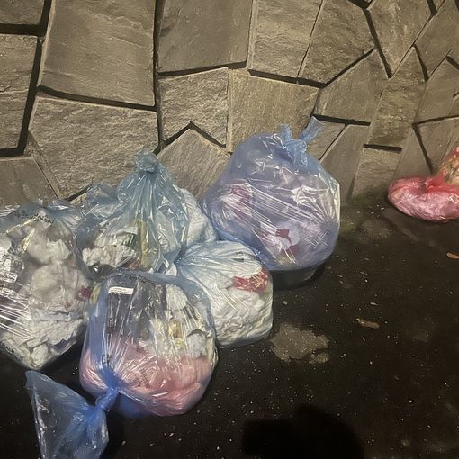 Sacchi non ritirati ieri in via Orazio