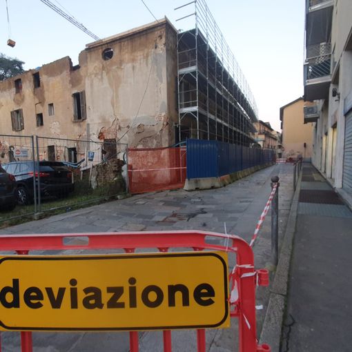 Conventino di Busto, cantiere ancora fermo. La via Matteotti resta chiusa al traffico