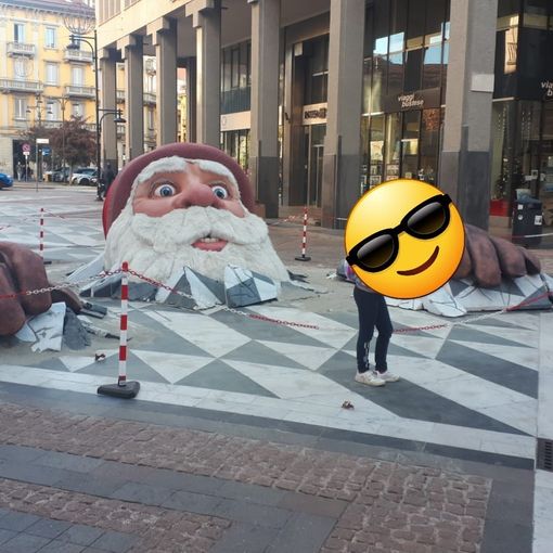 Rimesso a posto il Babbo Natale. La parola alle telecamere