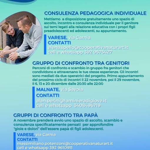 Ruolo di genitore, ripartono le iniziative del progetto Re-Start