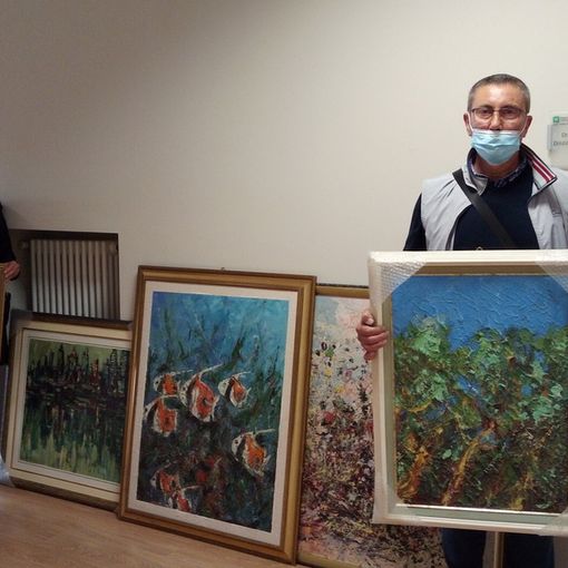 Nove dipinti di Guido Giavini all'ospedale di Busto Arsizio