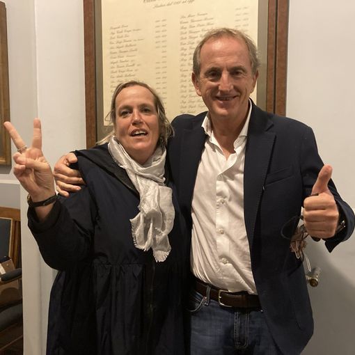 Paola Reguzzoni si congratula con Emanuele Antonelli