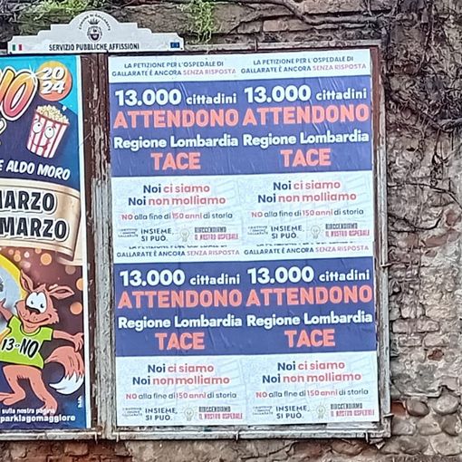 I manifesti che chiedono risposte in merito alla petizione promossa da Ocg