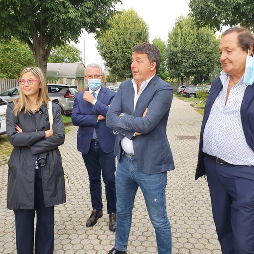 Matteo Renzi è arrivato a Busto per sostenere Gigi Farioli