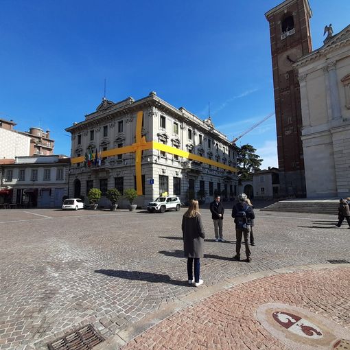 Piazza Libertà, Gallarate, mattina del 2 marzo