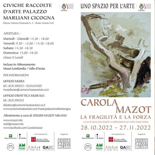 Mostra “Fragilità e forza” a Palazzo Cicogna: omaggio alla pittrice Carola Mazot