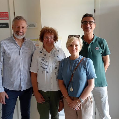 Da sinistra, l'assessore Moretti, Letizia Giudici (Informagiovani e Informalavoro Fagnano Olona), Michela D'Angelo (coordinatrice Ifl provinciale) e Giovanni Cozza (direttore Cpi di Busto Arsizio) al recruiting day