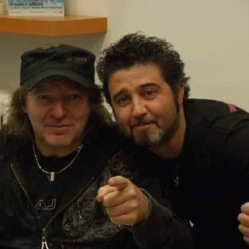 Ago Cannalire e Vasco Rossi, una foto che amava molto - per cortesia della famigiia