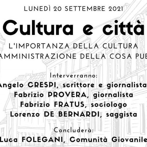 Cultura e città. Se ne parla a Comunità Giovanile