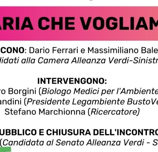 Alleanza Verdi Sinistra riflette sulla qualità dell’aria a Busto