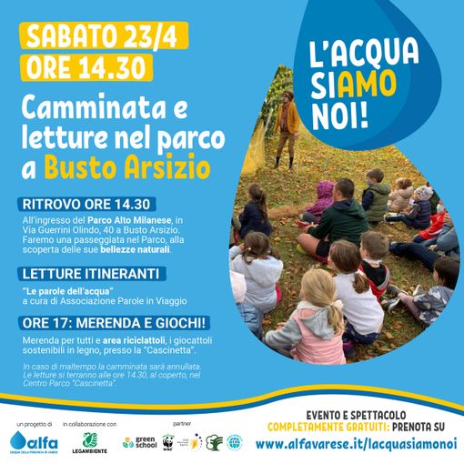 Una camminata nel Parco Alto Milanese: “L’acqua siamo noi” fa tappa a Busto Arsizio