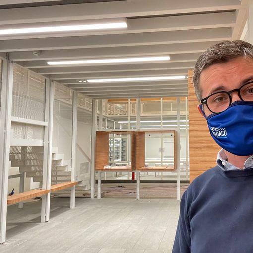 Il sindaco Cassani durante il sopralluogo