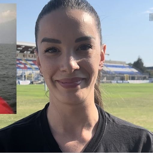 La vicepresidente Stefania Salmerigo e il tifoso Renato Nicolis