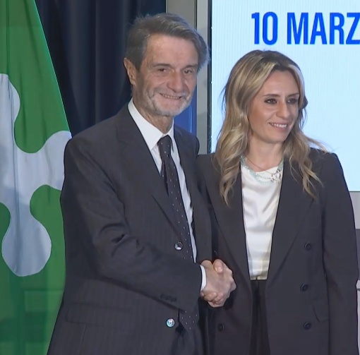 Attilio Fontana con Francesca Caruso