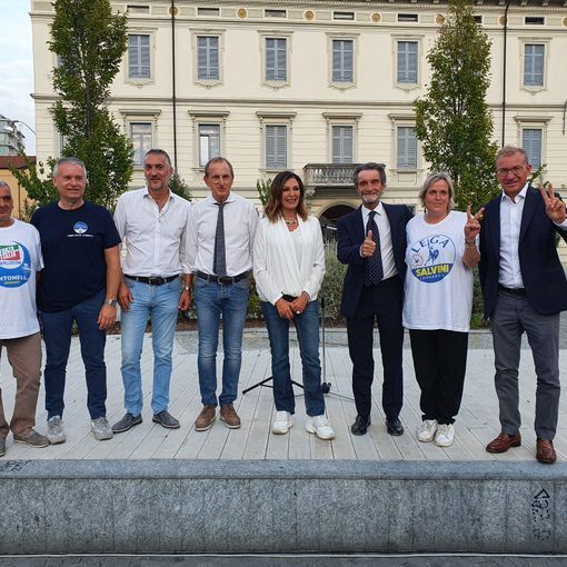 Fontana e Santanché a Busto. «Centrodestra unito e coeso, dobbiamo vincere al primo turno»