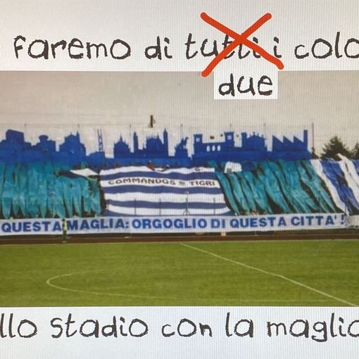 «Ne faremo di due colori». L'invito al pubblico della Pro Patria