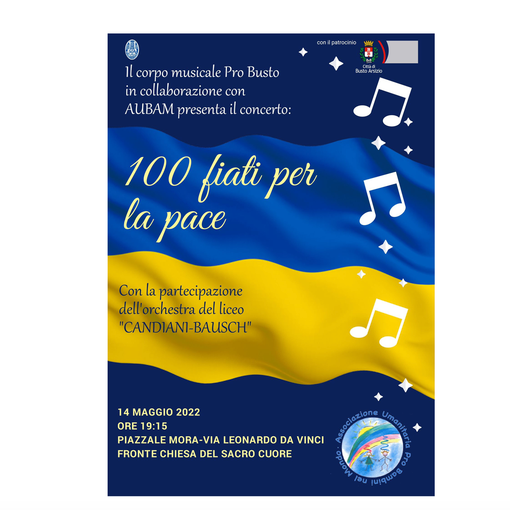 “Cento fiati per la pace” con l’inno ucraino per dire basta alla guerra