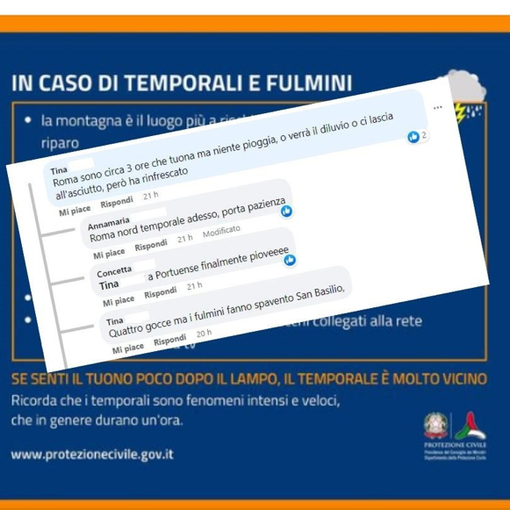 La Protezione civile e la grande pazienza: «Se anche non piove sulla vostra testa...»