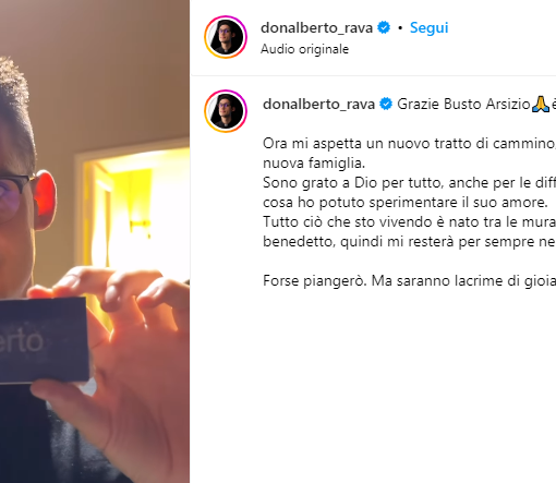 Il post pubblicato su Facebook da don Alberto