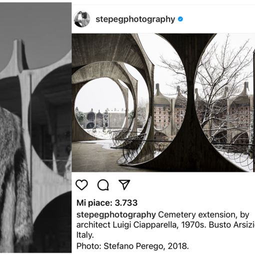 Il video con Emma, uno dei post di architettura sul cimitero di Busto e l'architetto Geltrudi