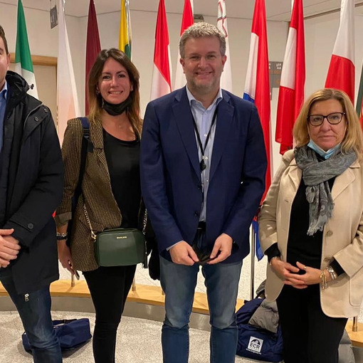 La delegazione in visita