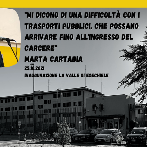 Un flash mob per ottenere la fermata del bus al carcere di Busto. «Anche la ministra Cartabia l'ha detto»