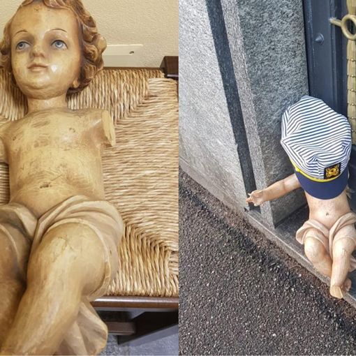 Ritrovato dopo due anni il Gesù bambino sparito dal presepe di Borsano. Statuetta vandalizzata
