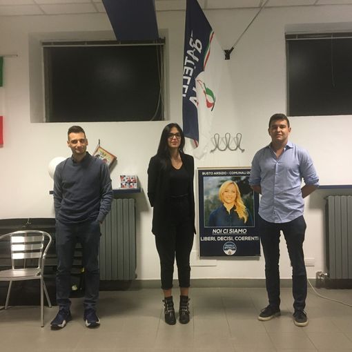 Da sinistra Grassi, Fazzari e Folegani nella sede del Circolo