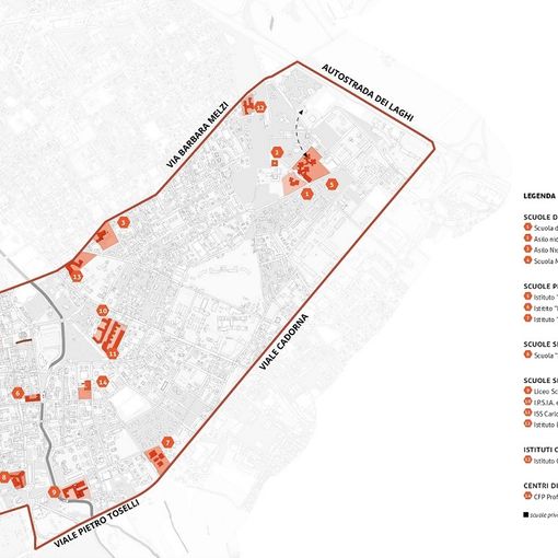 L’area bersaglio della proposta “La Scuola si fa città”