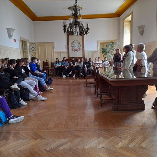 Gli studenti in sala Giunta