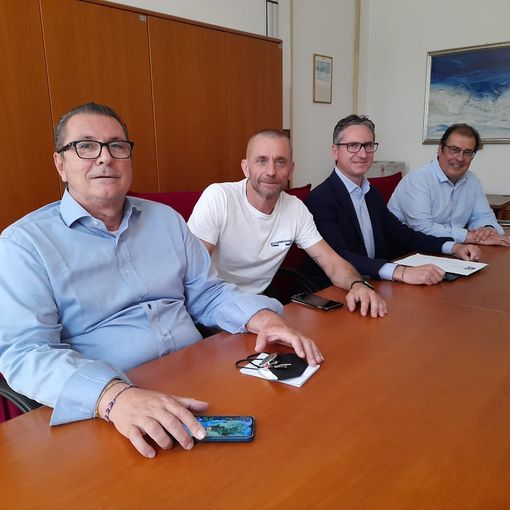 Da sinistra, Giuseppe De Bernardi Martignoni, Marco Colombo, Stefano Romano, Giorgio Bardellini