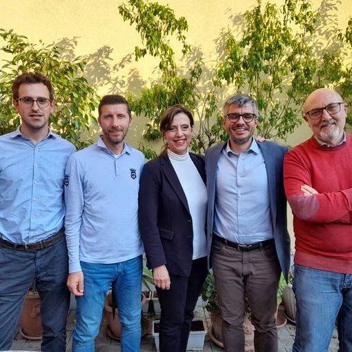 Da sinistra, Cesare Coppe, Massimo Gnocchi, Margherita Silvestrini, Giovanni Pignataro e Carmelo Lauricella