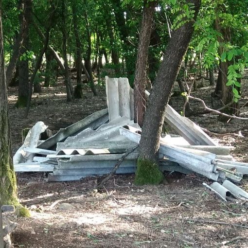 L'amianto rinvenuto ieri al Parco Altomilanese