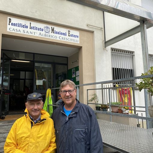 Padre Aleandro Castrese insieme a Giampaolo Toia