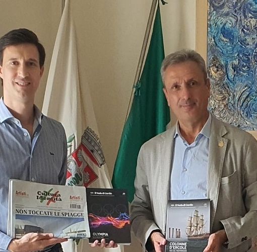 Il consigliere Andrea Pisani e il sindaco Pietro Ottaviani