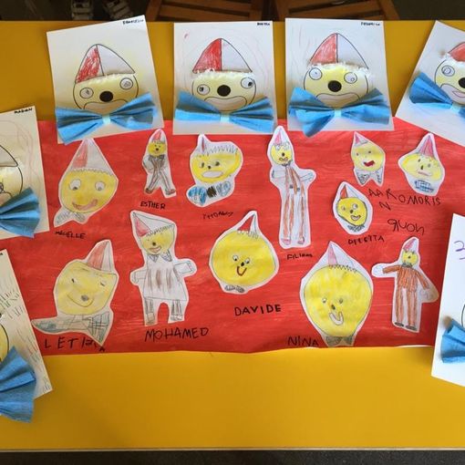 Il disegno primo classificato della scuola materna Maria di Nazareth