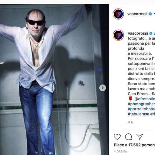 Il messaggio di Vasco Rossi in ricordo di Efrem Raimondi